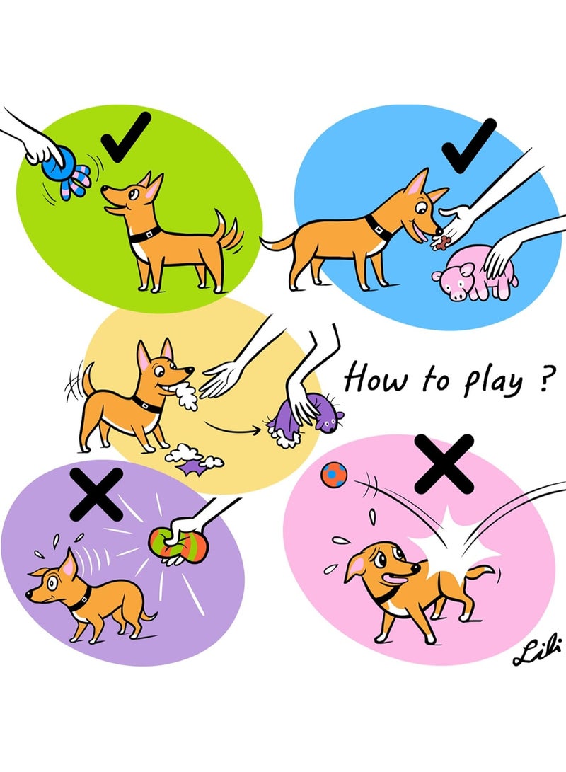 ألعاب كلاب مطاطية طويلة العنق تصدر صوتًا مضحكًا – مجموعة من 3 قطع (خنزير، دجاجة، ضفدع) - Image 2